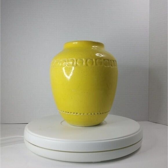Bitossi Pottery Yellow Glazed Pot Signed by Aldo Londi 1960 Italian Signed Vase - Picture 7 of 13